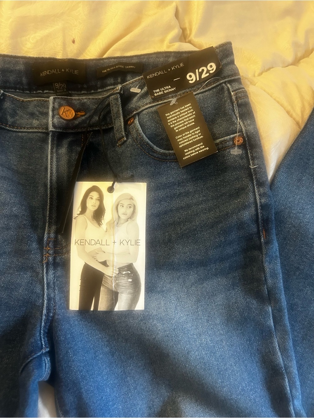 Kendall & Kylie Dark Blue High-Rise Skinny Jeans
